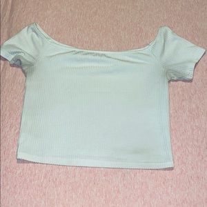 White off the shoulder top